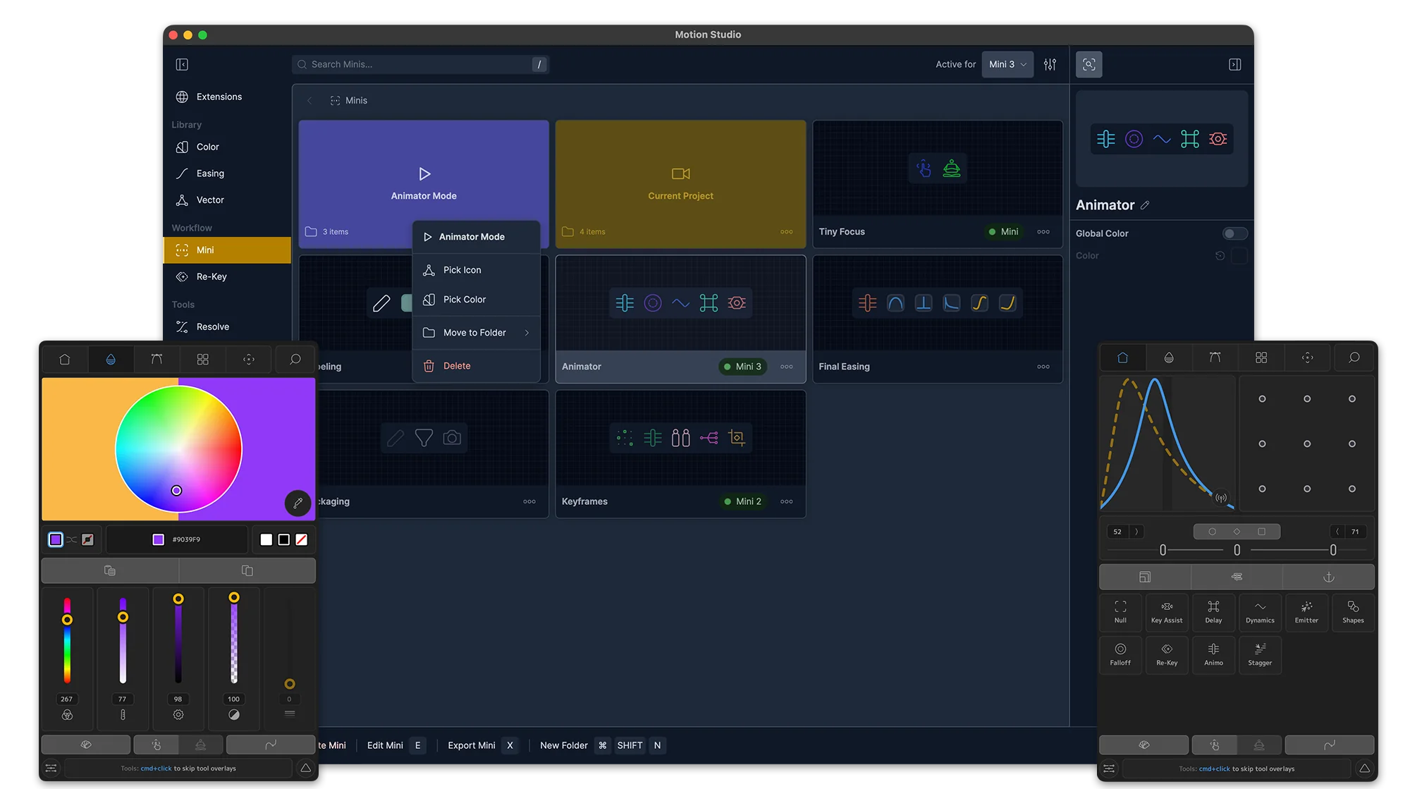 Gold-standard motion design toolkit